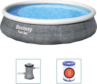 Bestway Piscina Hinchable Fast Set Con Bomba 396x84 Cm