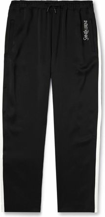 Saint Laurent Black Satin Jersey Sweatpants Size XXS