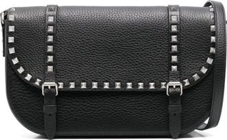 Valentino Garavani Zwarte Schoudertas met Overslag - Heren - Schoudertassen - Zwart - ONE Size - Tassen