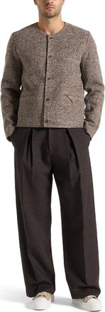 Mani&egrave;re De Voir Melvin Textured Jacket in Brown at Nordstrom, Size X-Small