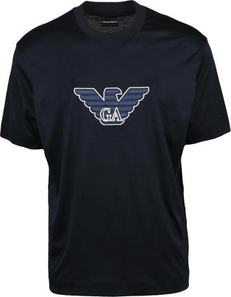 Emporio Armani T-shirts - Heren - T-shirts - Blauw - XL - Katoen - Tops
