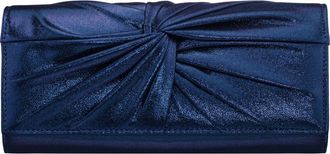 Nina Spirit Metallic Clutch in Navy at Nordstrom