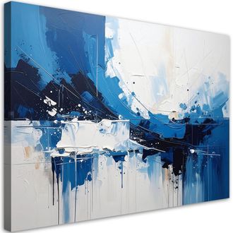 Feeby Impresi&oacute;n De Imagen Abstracci&oacute;n Azul Con Movimiento Din&aacute;mico Y Luz 100x70