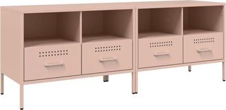 vidaXL Tv Cabinets 2 pcs Pink 68x39x50.5 cm Steel Vidaxl