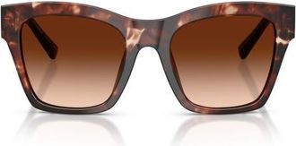 Dolce & Gabbana 53mm Square Sunglasses in Dark Red Havana /Brown at Nordstrom
