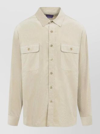 Ralph Lauren Purple Label corduroy wide-wale relaxed-fit long-sleeve shirt