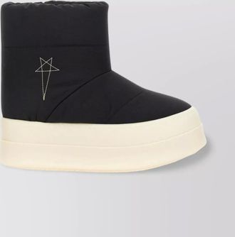 Rick Owens quilted embroidered platform boots