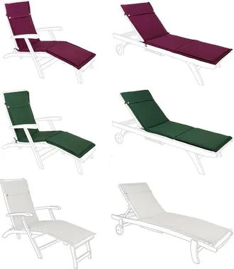 BIZZOTTO Bizzotto - Cuscino Per Lettino E Sdraio Da Esterno, Sfoderabile Ed Idrorepellente, 190 X 62 Cm -verde Scuro / Poliestere
