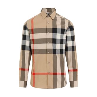 Burberry Hombre, Camisas, Beige, Talla: XL
