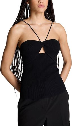 Kenneth Cole Ribbed Halter Sweater