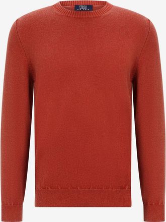 Fedeli Pullover mit Rundhalsausschnitt aus Kaschmir Argentina