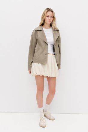 H&M Twill jacket in Light Khaki Green at Nordstrom, Size X-Small