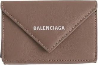 Balenciaga Pre-owned Wallets, female, Brown, Size: ONE SIZE Pre-owned Leather Coin Wallet