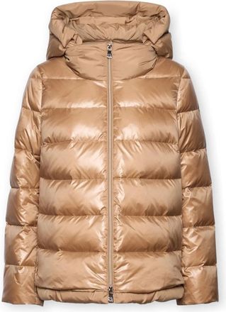 Elena Miro Lichtgewicht Gewatteerd Nylon Donsjack - Dames - Gewatteerde jassen - Beige - 2XL - Nylon - Jassen