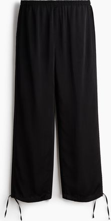 H&M Hose aus Viskosesatin - Schwarz