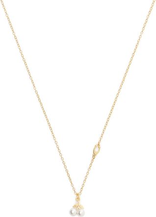 Coach Cherry Faux Pearl Pendant Necklace - One Size