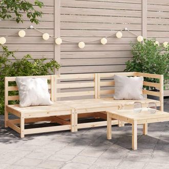 vidaXL Vidaxl - Sof&aacute; De Jard&iacute;n De 3 Plazas Madera Maciza De Pino