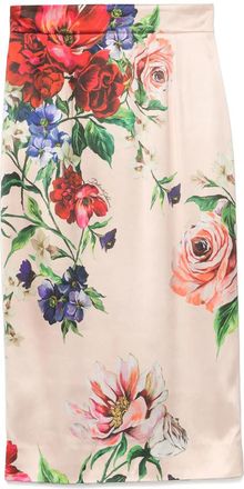Dolce & Gabbana Floral-print Midi Skirt