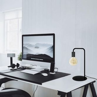 Tosel Lampe bureau metal Alt.45cm negro Pantalla: bombilla