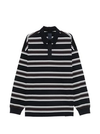 Juun.J Stripe Over Fit Polo Long Sleeve