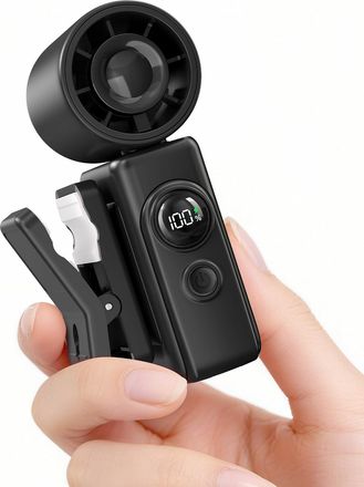 OEM Mini Ventilador Port&aacute;til Con Clip, Manos Libres, Recargable, Con 4 Velocidades Y Pantalla Led, De Tama&ntilde;o De Bolsillo, Imprescindible Para El Verano: V