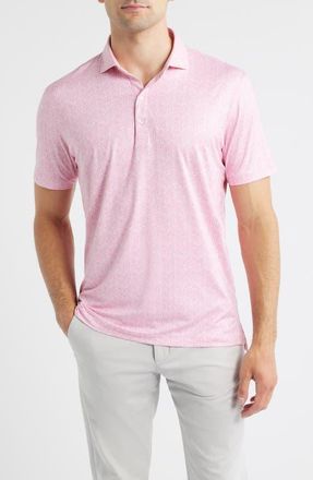 Johnnie-O Popping Tops Beverage Opener Print Featherweight Performance Polo in Lollipop at Nordstrom, Size Xx-Large