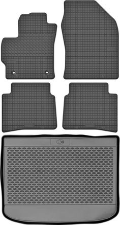 OEM Toyota Corolla Xii Hatchback A Partir De 2019 Set - Alfombrillas De Goma Para Coche + Alfombrilla Para Maletero