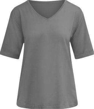 Nouvelle/Silk95Five Womens Berlin V Top In Steel Grey