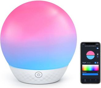 OEM L&aacute;mpara De Mesa Led Inteligente, L&aacute;mpara De Mesita De Noche, Luz Nocturna Bluetooth T&aacute;ctil Con Controles Regulables, Controles Por Capas, Compatible C