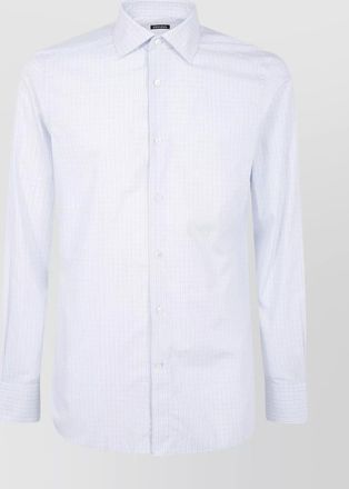 Ermenegildo Zegna pure cotton checked shirt buttons