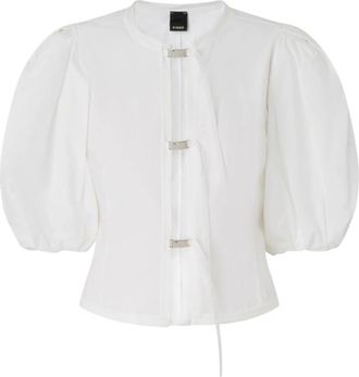 Pinko Rudi Blouse Popeline - Dames - Blouses - Wit - S - Katoen - Overhemden