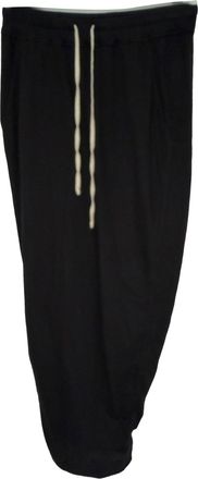 Rick Owens DRKSHDW Midi-rok met trekkoord en pilaarvormige details in zwart katoen