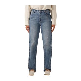 Abrand Jeans, Dames, Blauw, W27, Blauwe High Straight Kim Jeans