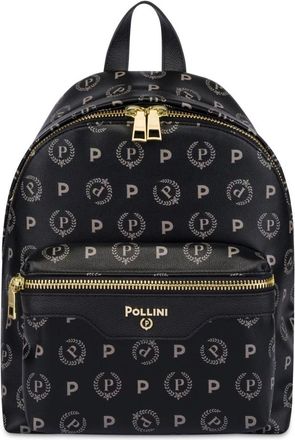 Pollini Heritage Rugzak - Dames - Rugzakken - Zwart - ONE Size - Leer - Tassen