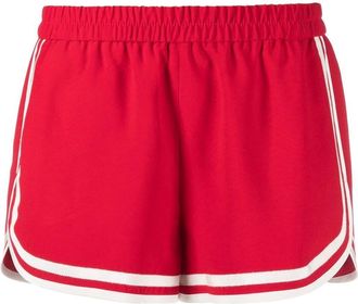 Red Valentino stripe-trim shorts - women - Viscose/Acetate/Polyester/Acetate/Polyester - 36