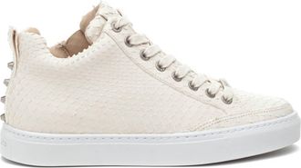 J/Slides Womens Leesa Cut Embossed Sneakers In Off White Embossed