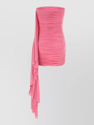 Alexander Wang strapless mini dress asymmetric draped ruching