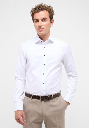 Eterna Langarmhemd ETERNA SLIM FIT, Herren, Gr. 39, Normalgr&ouml;ssen, weiss (wei&szlig;), Twill, 100% Baumwolle, schmal, Manschette, Hemden Langarmhemd, NON IRON (b&uuml;g