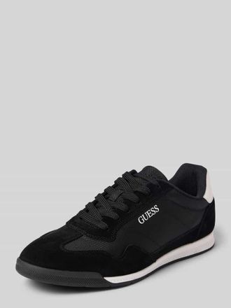 Guess Sneaker aus Leder-Textil-Mix Modell DREAN in Black, Gr&ouml;&szlig;e 40