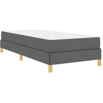 vidaXL Cama Tipo Box Spring Gris Oscuro, Marr&oacute;n 100 X 200 Cm Vidaxl