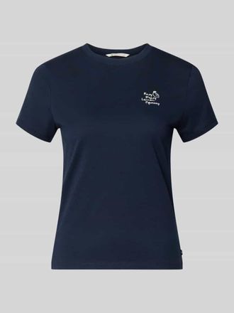 Tom Tailor Denim Regular Fit T-Shirt aus reiner Baumwolle in Marine, Gr&ouml;&szlig;e XS