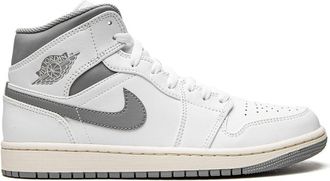 Nike Jordan Air Jordan 1 Mid White/Stealth Grey sneakers - unisex - Leather - 10.5