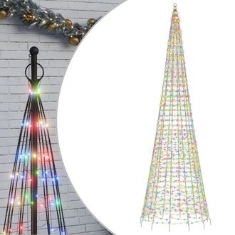 vidaXL Vidaxl &Aacute;rbol De Navidad En Asta De Bandera 1534 Led Colores 500 Cm