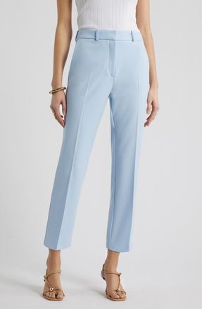 Nordstrom The Lena Slim Cropped Trousers in Blue Floaty at Nordstrom, Size 16