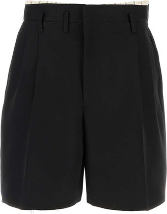 Maison Margiela Black Wool Bermuda Shorts