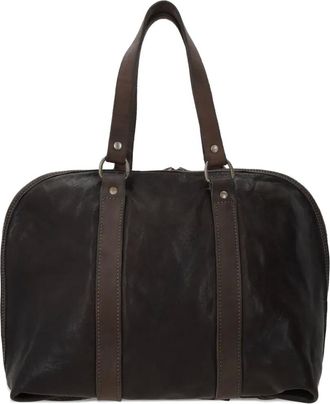 Guidi Grainy shoulder bag - Brown