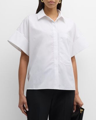 Co Boxy Short-Sleeve Collared Shirt