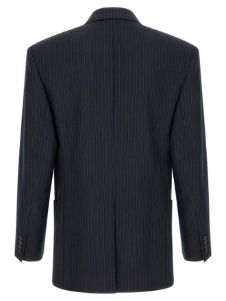 Saint Laurent Mens Blue Wool Blazer Clothing