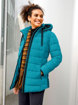 Casual Looks Steppjacke CASUAL LOOKS, Damen, Gr. 36, bunt (aquapetrol), 100% Polyester, unifarben, Jacken Steppjacke