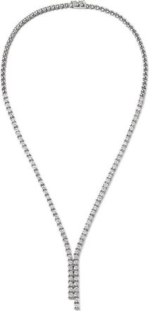 The Diamond Store 7.00ct Lab Diamond Drop Tennis Necklace in 9K White Gold H/SI